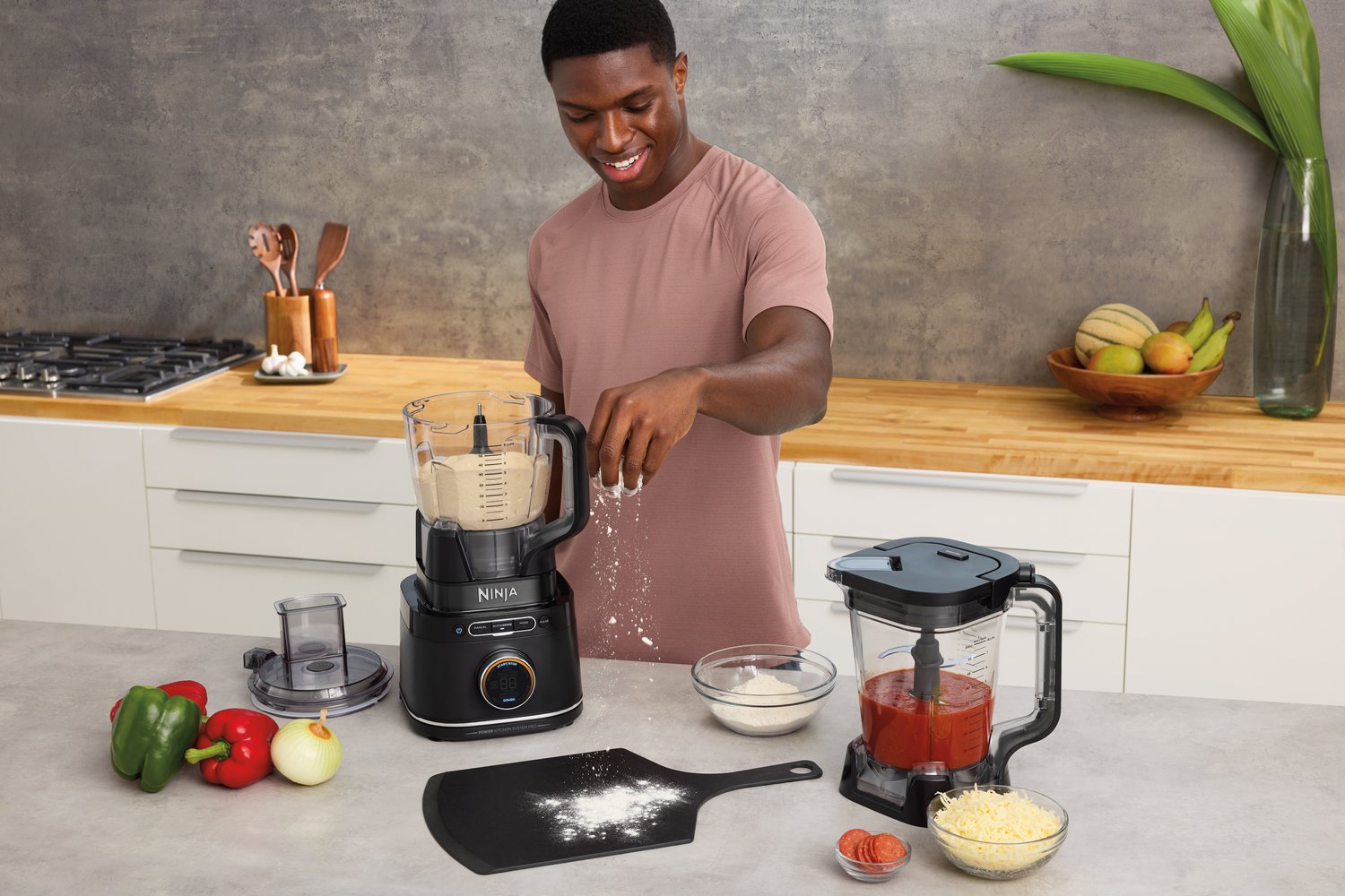 Ninja-R-TB401UK-InUse-Kitchen-Island-Dough-Man